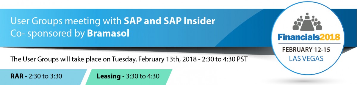 User Groups meeting with SAP and SAP Insider Co-sponsored by Bramasol