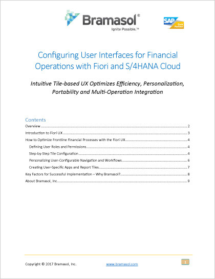 Configuring User Interfaces for Financial