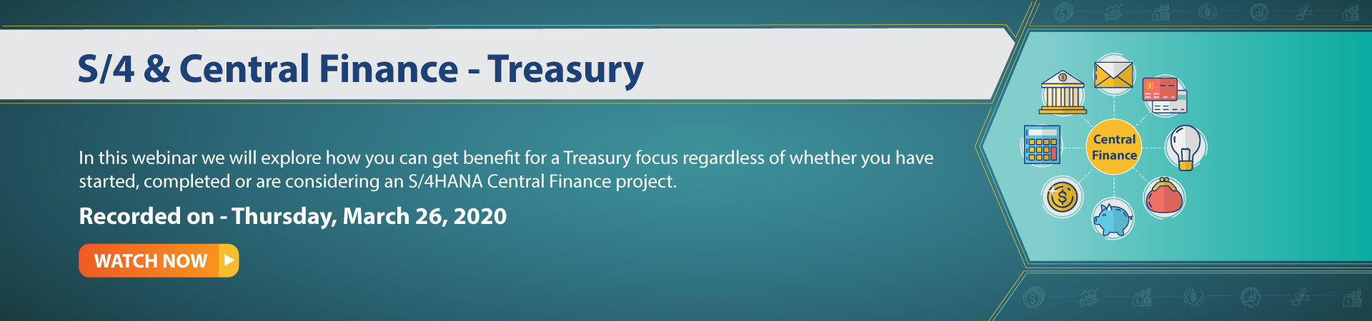 S/4 & Central Finance – Treasury Banner